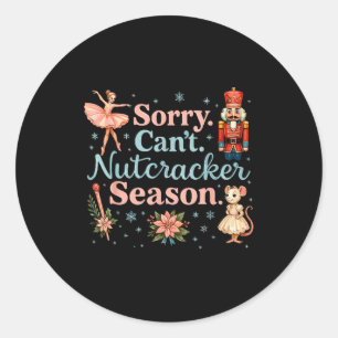 Schattig Sorry Kan Notenkraker Seizoen Kostuum, Ke Ronde Sticker