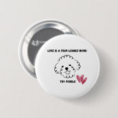 schattig speelgoed poedeltje ronde button 5,7 cm (Voorkant /achterkant)
