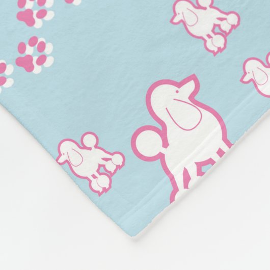 schattig Speelgoed Poodle Pattern Fleece Blanket (Hoek)