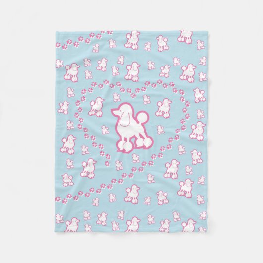 schattig Speelgoed Poodle Pattern Fleece Blanket (Voorkant)
