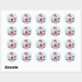 Schattig speels elf Kerst sticker (Vel)