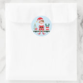 Schattig speels elf Kerst sticker (Tas)