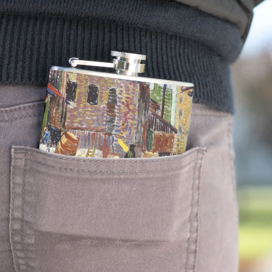 Schattig speelse schattige keuken in de stad heupfles (Voorbeeld)