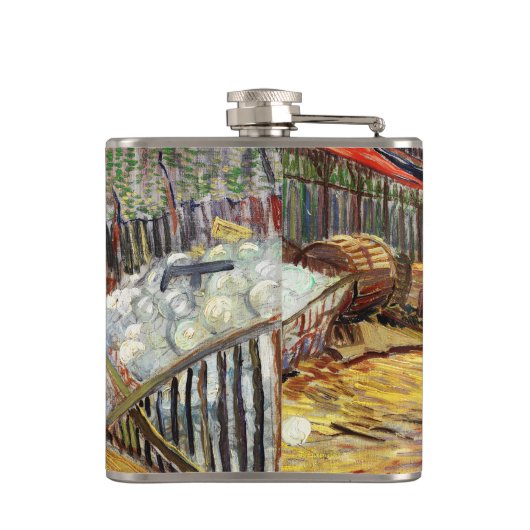 Schattig speelse schattige keuken in de stad heupfles (Achterkant)