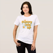 Schattig "Spiegelei" Positieve woordspeling Tri-Blend Shirt (Voorkant volledig)