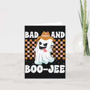 Schattig spook boujee slecht en boo-jee Halloween Kaart