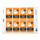 Schattig spook dat Boe zegt, Gelukkig Halloween Etiket (Full Sheet)