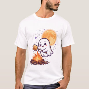 Schattig spook dat marshmallows roostert bij kampv t-shirt