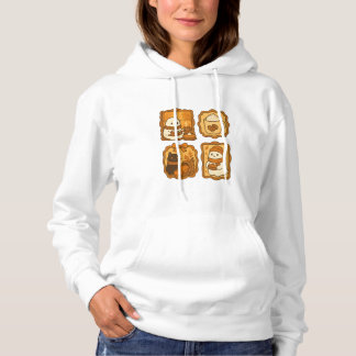 Schattig spook en kat in de herfst | Gezellige her Hoodie