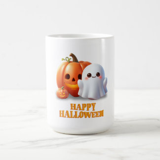 Schattig spook en pompoen Gelukkig Halloween Koffiemok