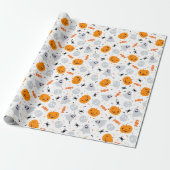 Schattig spook en pompoen Halloween Cadeaupapier (Uitgerold)