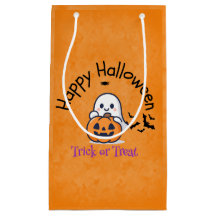 Schattig spook en pompoen trick-or-treat