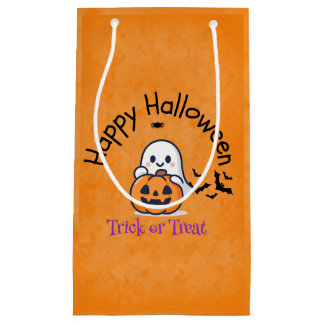Schattig spook en pompoen trick-or-treat klein cadeauzakje