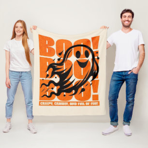 Schattig spook en schattig Halloween Fleece Deken