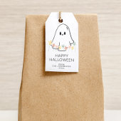 Schattig spook Florale Halloween Cadeaulabel