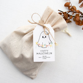 Schattig spook Florale Halloween Cadeaulabel