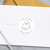 Schattig spook Florale Halloween Ronde Sticker