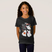 Schattig spook grappig Halloween ontwerp T-shirt (Voorkant volledig)