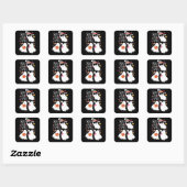 Schattig spook grappig Halloween ontwerp Vierkante Sticker (Vel)