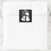 Schattig spook grappig Halloween ontwerp Vierkante Sticker (Tas)