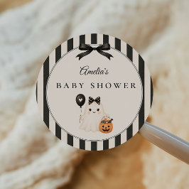 Schattig spook Halloween baby shower Ronde Sticker
