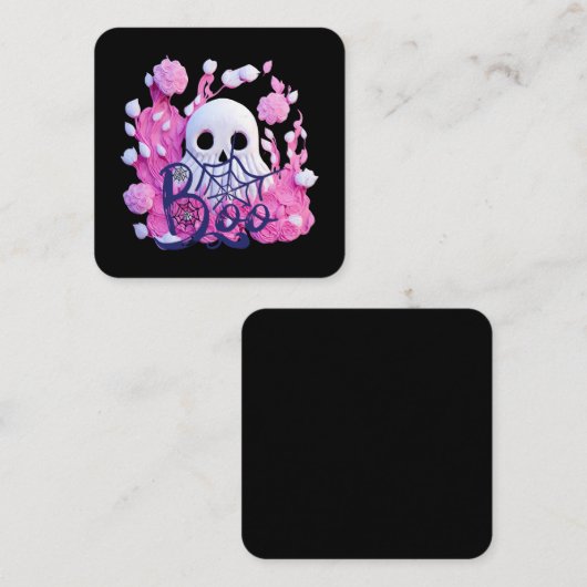 schattig spook Halloween boo pack Vierkante Visitekaartje (Voorkant / Achterkant)