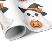 Schattig spook Halloween Cadeaupapier (Rol Hoek)