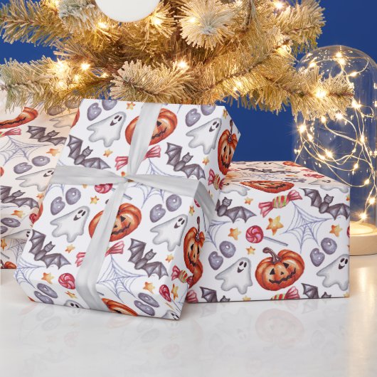 Schattig spook Halloween Cadeaupapier (Feestdagen)