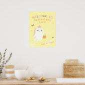 Schattig spook Halloween-feest welkomstposter Poster (Keuken)