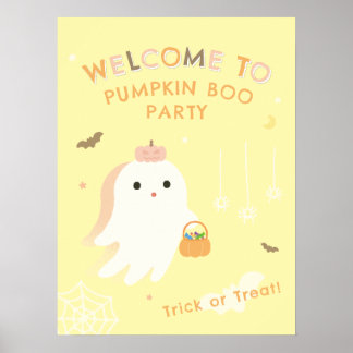 Schattig spook Halloween-feest welkomstposter Poster