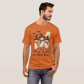 Schattig spook Halloween herfst bloemig T-shirt (Voorkant volledig)