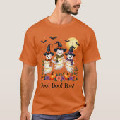 Schattig spook Halloween herfst bloemig T-shirt (Voorkant)