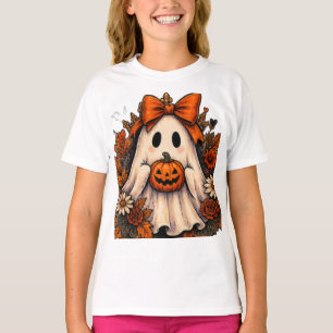 Schattig spook Halloween Kawaii pompoenseizoen T-shirt
