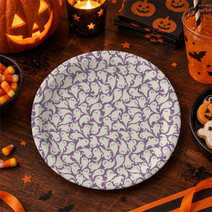 Schattig spook Halloween papieren bord. Spookachti Bordje