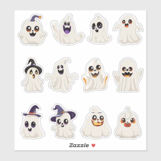 schattig spook Halloween sticker (Vel)