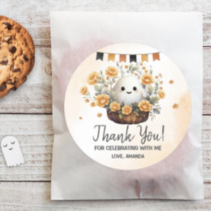Schattig spook Halloween verjaardag Ronde Sticker