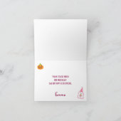 schattig spook halloween Verjaardag voor meisje da Bedankkaart (Binnen)