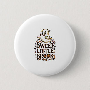 Schattig spook Halloween vintage griezelige shirt_ Ronde Button 5,7 Cm