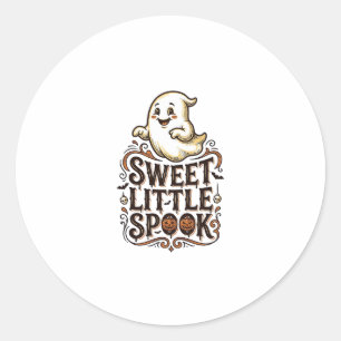 Schattig spook Halloween vintage griezelige shirt_ Ronde Sticker