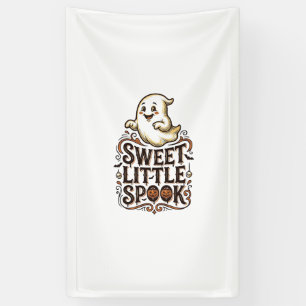 Schattig spook Halloween vintage griezelige shirt_ Spandoek