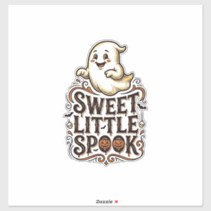 Schattig spook Halloween vintage griezelige shirt_ Sticker