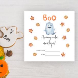 Schattig spook, Hoeveel snoepjes baby shower spel Informatiekaartje