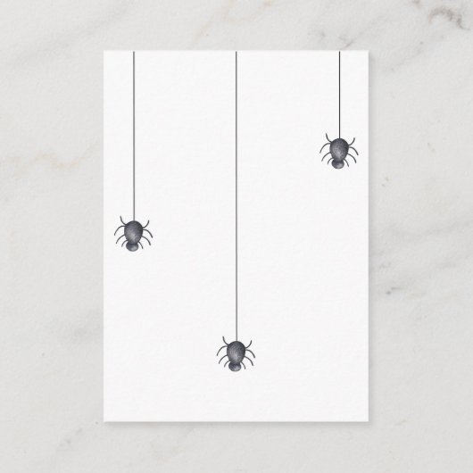 Schattig spook, Hoeveel snoepjes baby shower spel Informatiekaartje (Achterkant)