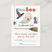 Schattig spook, Hoeveel snoepjes baby shower spel Informatiekaartje (Voorkant)