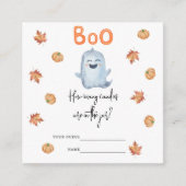 Schattig spook, Hoeveel snoepjes baby shower spel Informatiekaartje (Voorkant)
