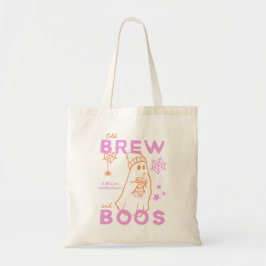 Schattig spook iced coffee cold brew en boos grafi tote bag