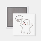 Schattig spook ik geloof cartoon magneet (Voorkant / Achterkant)
