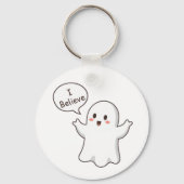 Schattig spook ik geloof cartoon sleutelhanger (Achterkant)