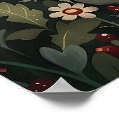 Schattig spook in aardbeienweide print, Spook Poster (Hoek)