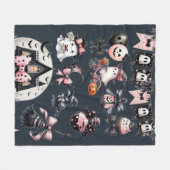 Schattig spook in de Halloween Fleece Deken (Voorkant (Horizontaal))